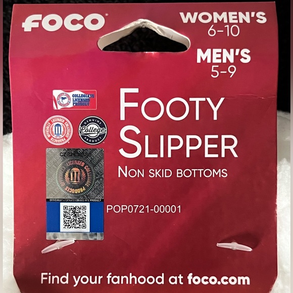 Unisex Auburn University Footy Slippers by FOCO. Fits Women 6-10 & Men 5-9 - Picture 5 of 7